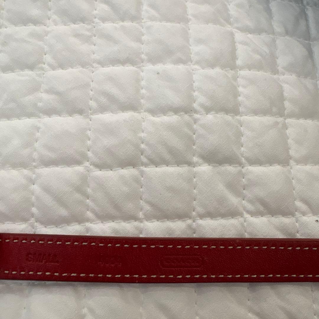 coach 首輪・リード　オールレザー　レッド