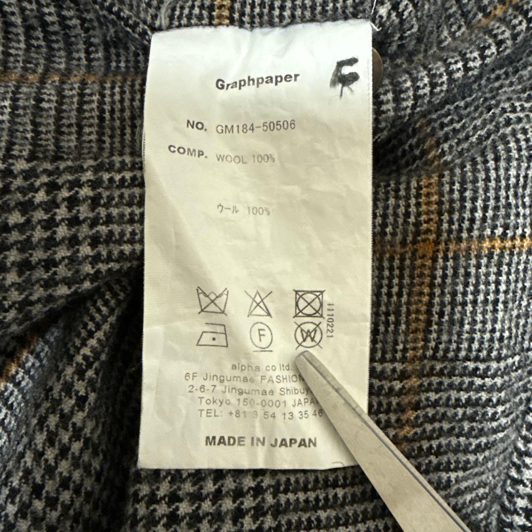 トップス Graphpaper Glencheck Wool L/S Box Shirt