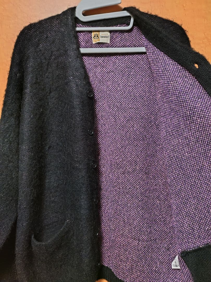TOWN CRAFT シャギーカーディガン ブラック