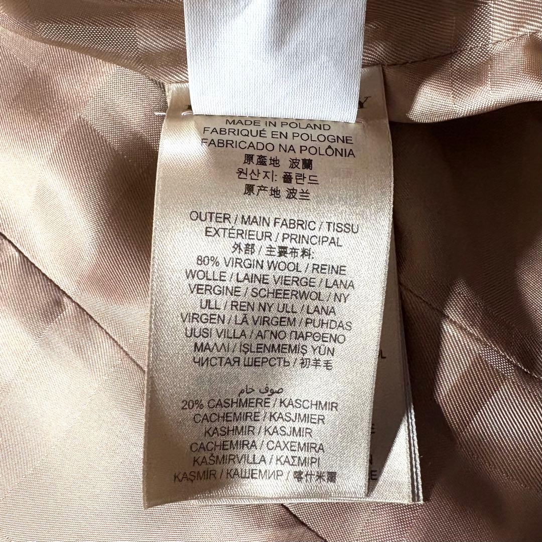 カシミヤ混●バーバリー ロンドン ウール コート ノバチェック BURBURRY