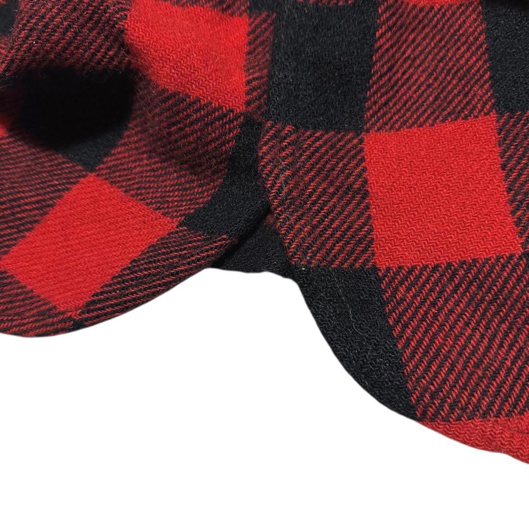 【訳あり品】50s WINTER KING マチ付き　ウールシャツ