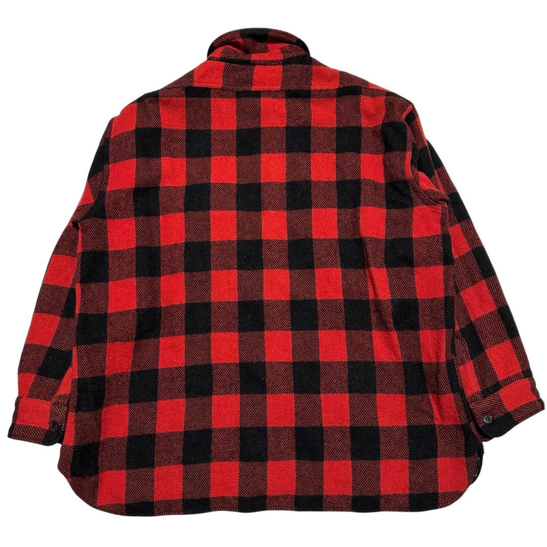 【訳あり品】50s WINTER KING マチ付き　ウールシャツ