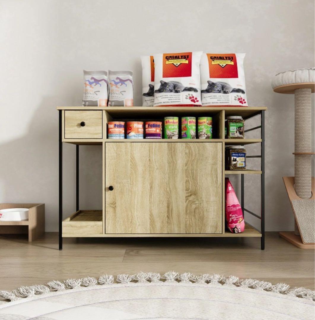 キャットハウス 猫トイレキャビネット 幅108cm 高さ74cm 奥行50cm