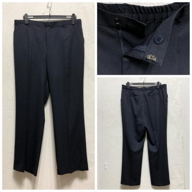 新品☆4L紺系♪ダブルおしゃれスーツ3点セット♪お仕事・通勤〇D189