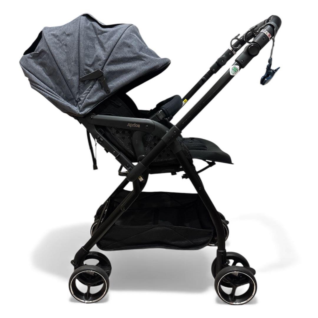 【美品】Aprica オプティア クッション グレイス ダークネイビー AB型