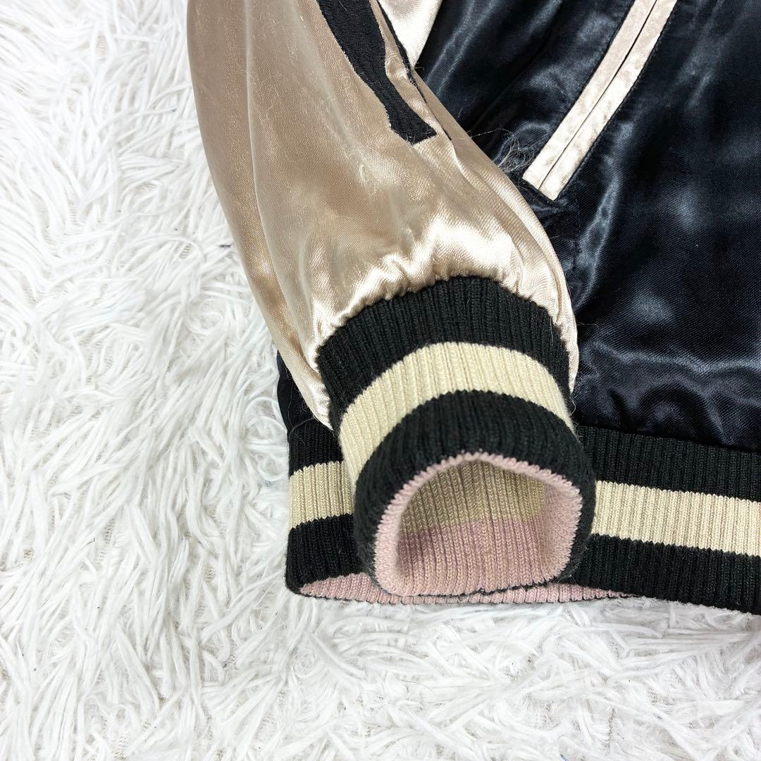 美品✨VANSON × ルーニー スカジャン 希少ピンクゴールド×ブラック