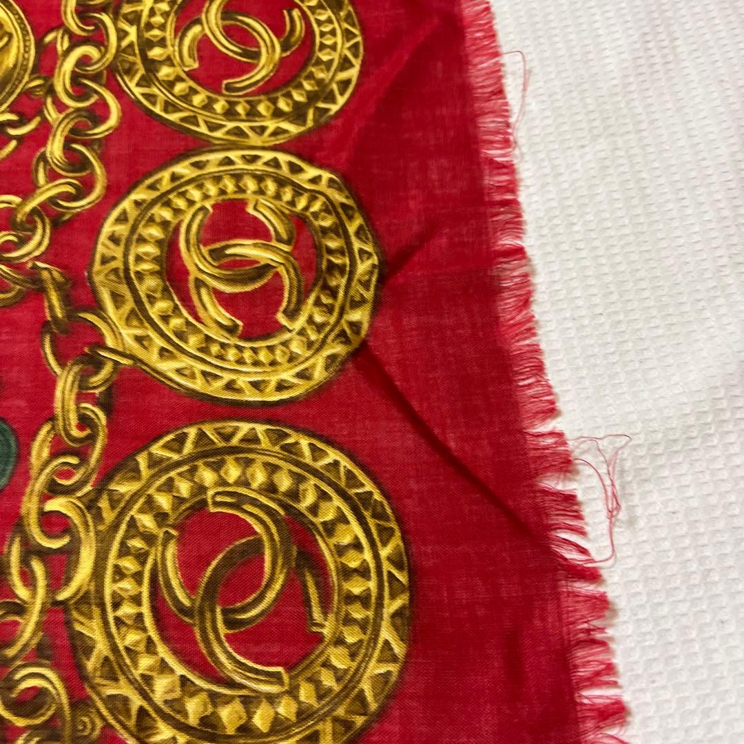 CHANEL 大判ストール　ウール・シルク