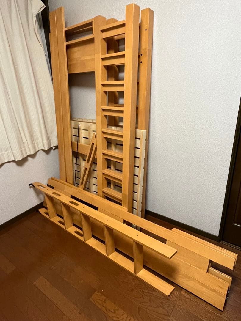 頑丈　G★SOLID ロフトベッド はしご付き木製 ※静岡市（富士川近く）お引取
