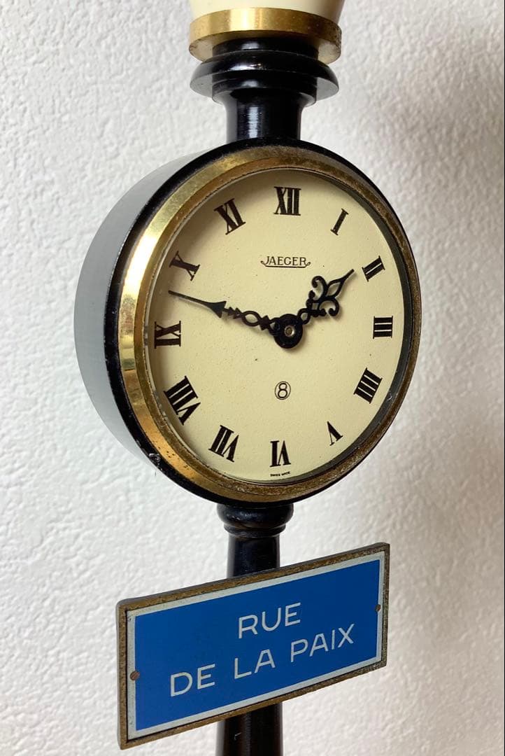 ジャガールクルト アンティーク 置時計 RUE DE LA PAIX 街灯