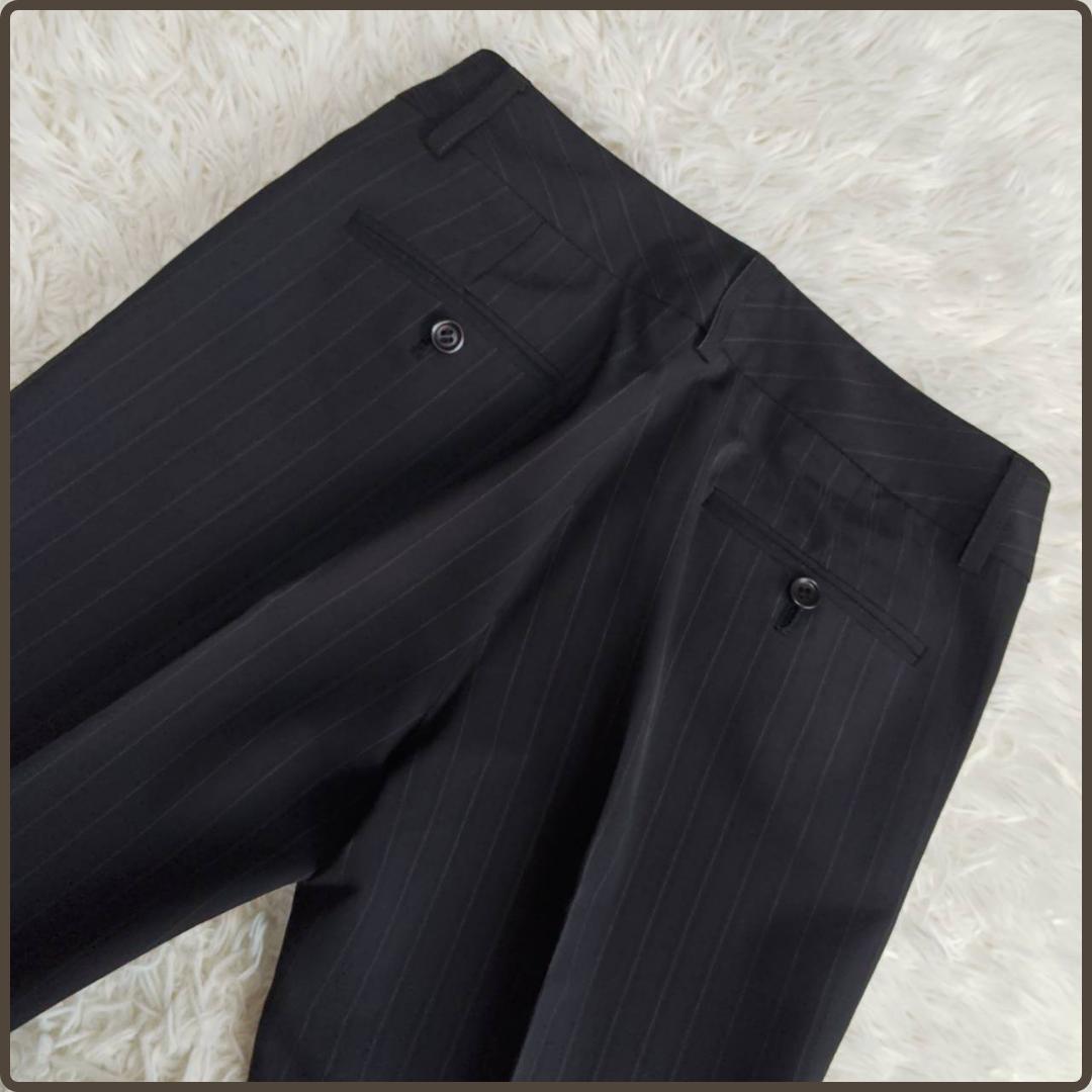 Theory セットアップスーツ フレアパンツ ブラックストライプ M L