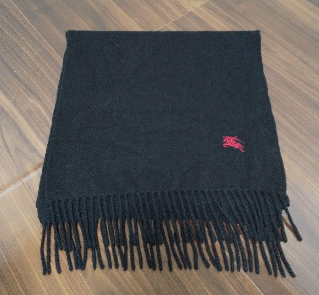 BURBERRY バーバリーロンドン カシミヤ100%マフラー ブラック