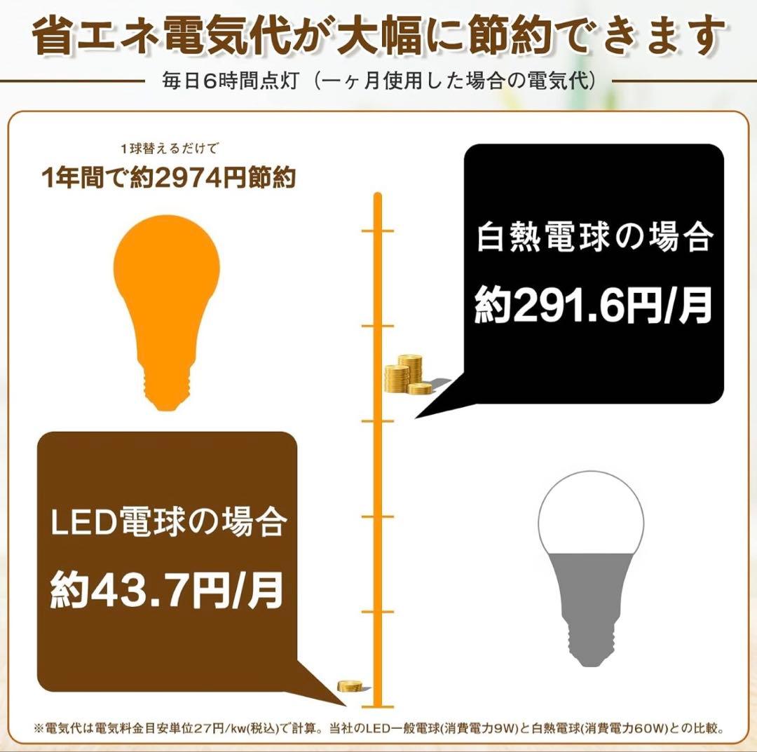 Tengyuan LED電球 9W E26 6個入り ５箱セット