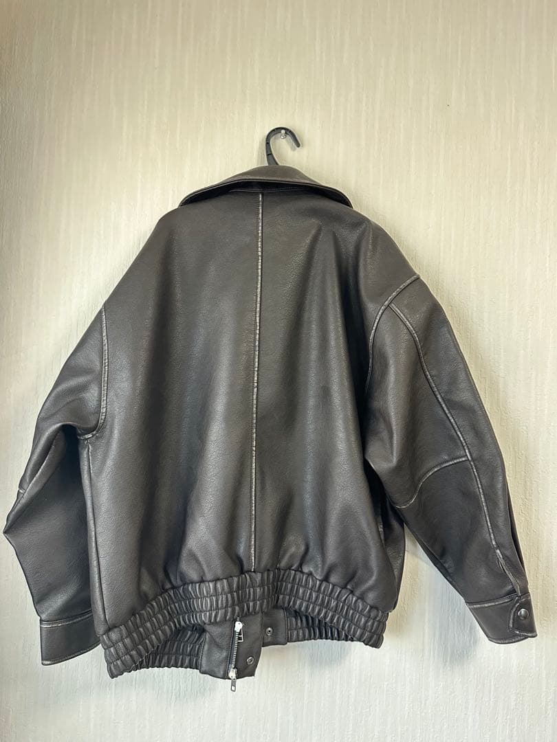 moussy F/LEATHER A-2 フライトジャケット BLK