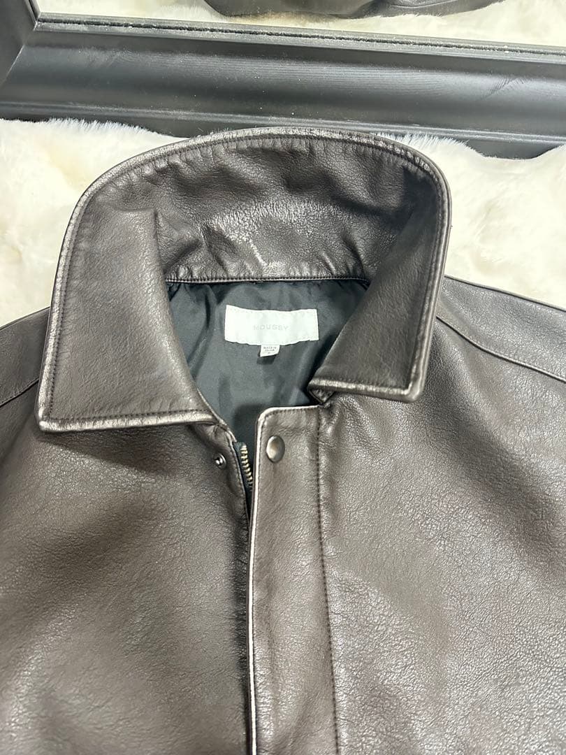 moussy F/LEATHER A-2 フライトジャケット BLK
