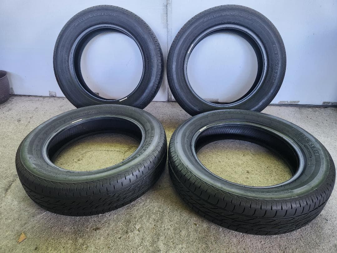 送料込☆2022年製 ブリヂストンタイヤ 155/65R14日本製☆4本