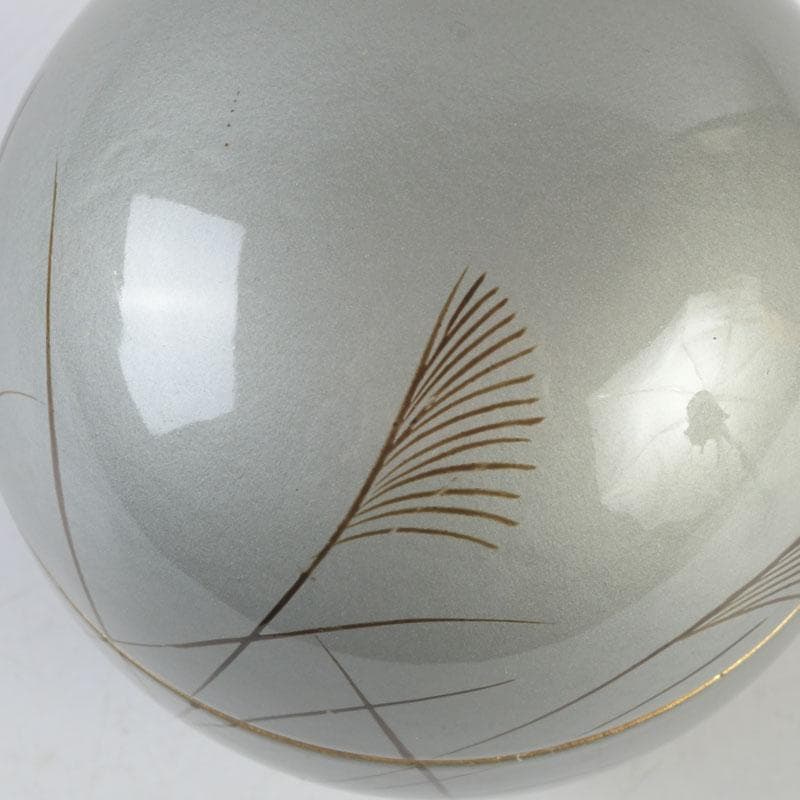 茶道具　越前蒔絵師　宮田宗景作　月見兎蒔絵　丸棗　共箱　V　9905