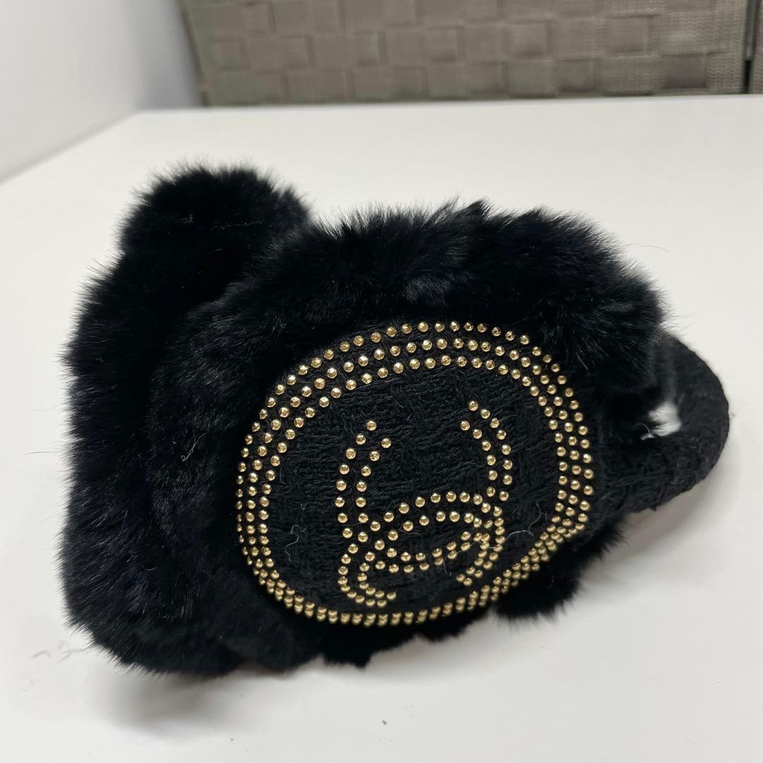 三*゜様 CHANEL ブラックファー耳あて　イヤーマフ