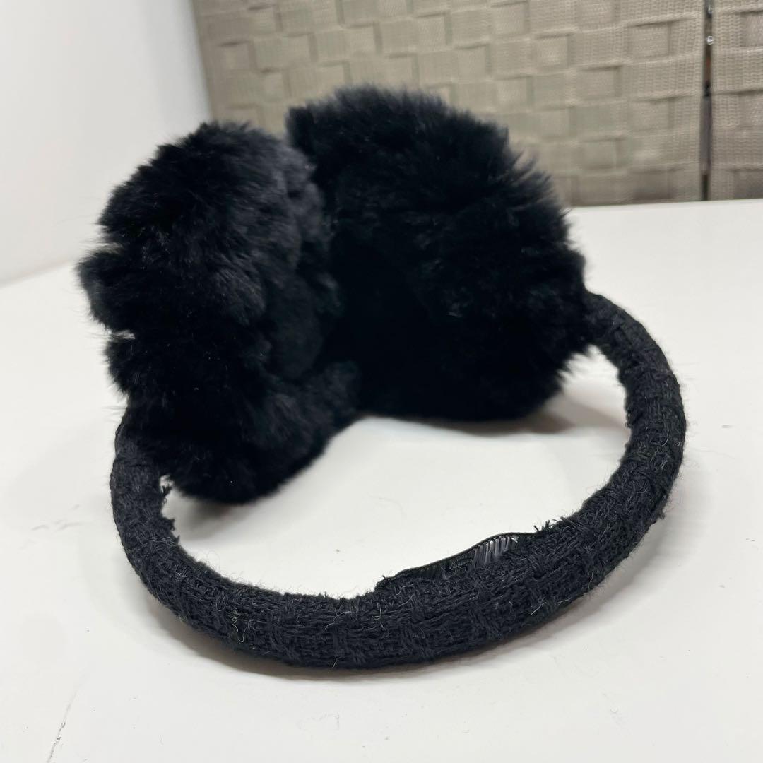 三*゜様 CHANEL ブラックファー耳あて　イヤーマフ
