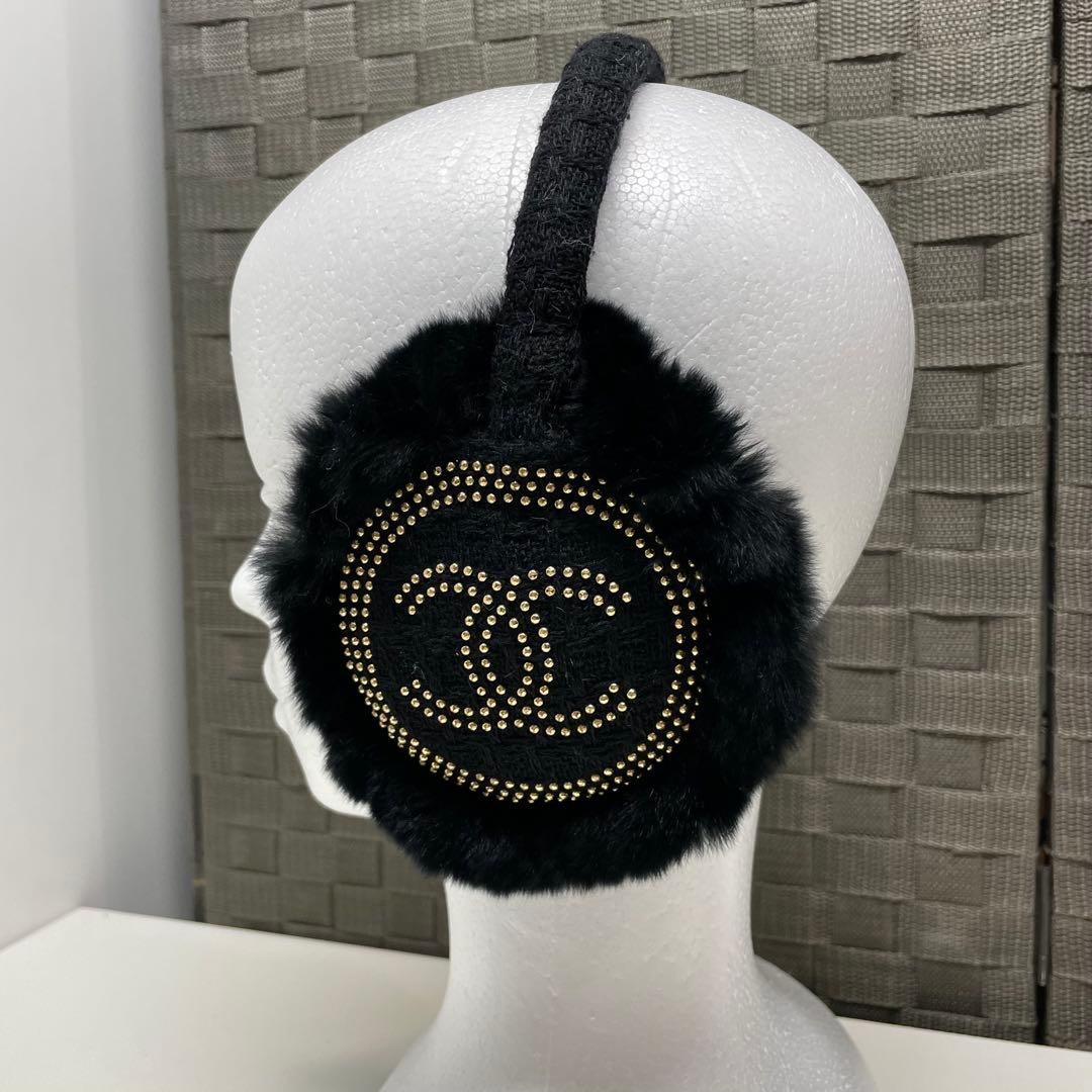 三*゜様 CHANEL ブラックファー耳あて　イヤーマフ