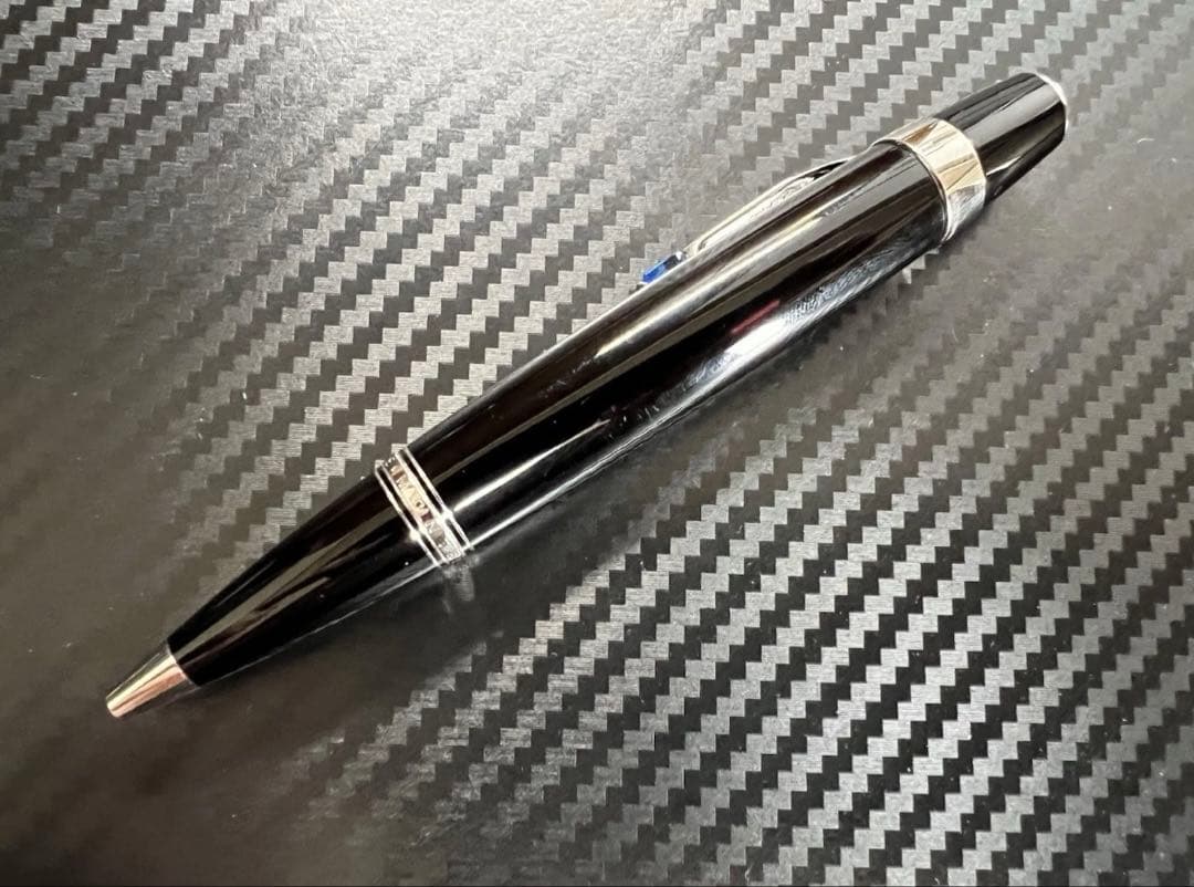 極美品 モンブラン ボエム ブルー ボールペン プラチナライン