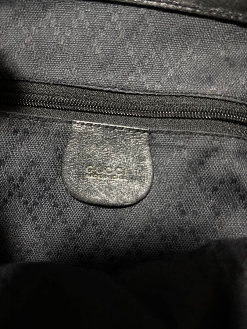 美品　GUCCI バンブー リュック バックパック　黒　レザー