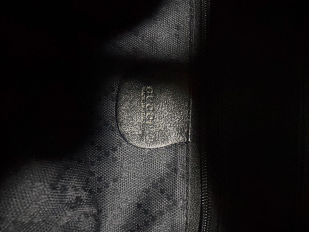美品　GUCCI バンブー リュック バックパック　黒　レザー