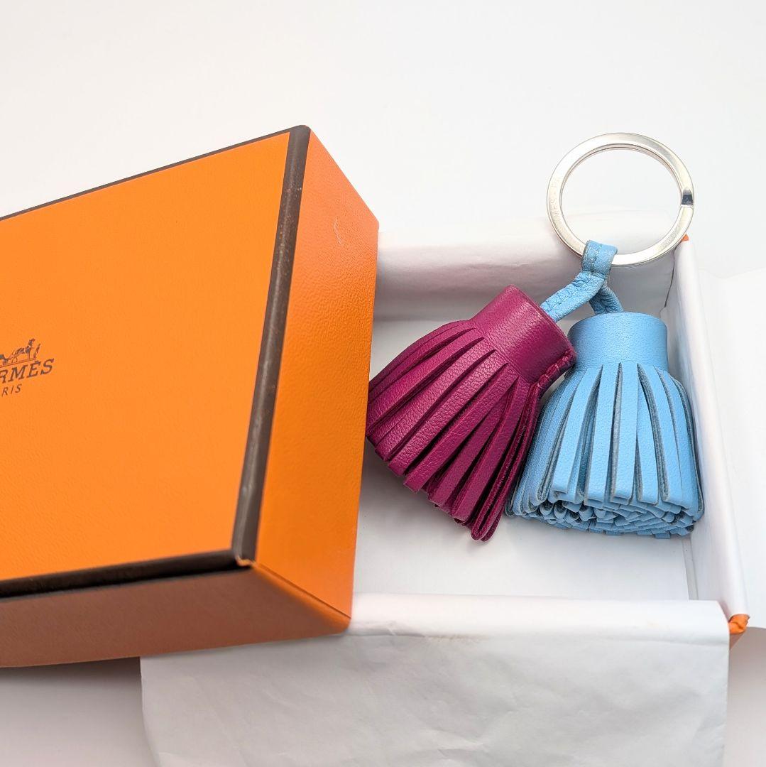 HERMES エルメス カルメン ウノドス レザー キーホルダー チャーム 箱付