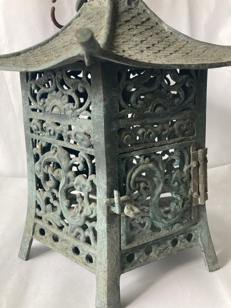 燈籠，古銅製，古董，時代物