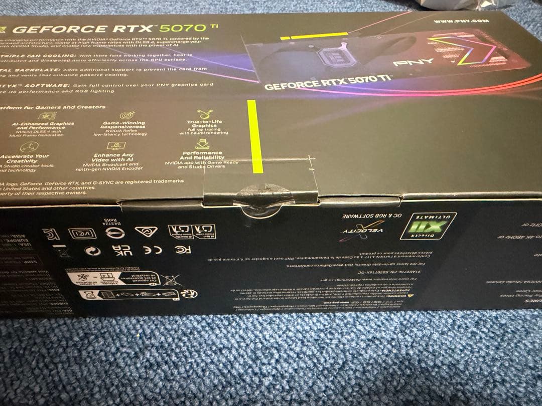 週末まで出品 新品未開封 PNY RTX5070ti