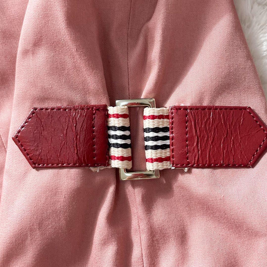 バーバリーブルーレーベル　ジップアップフーデッドジャケット　ノバチェック　ピンク