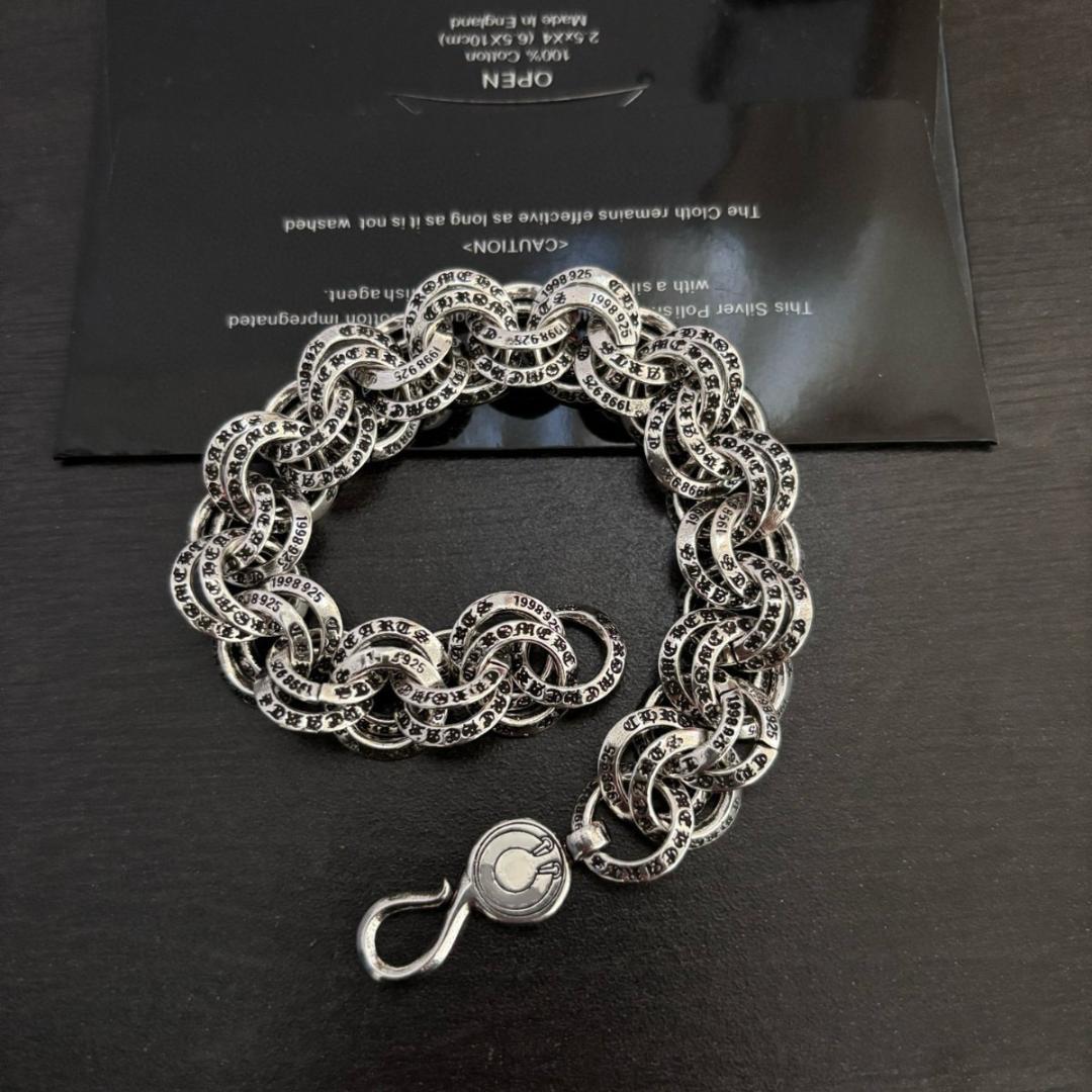 シルバー925 リングチェーンブレスレット