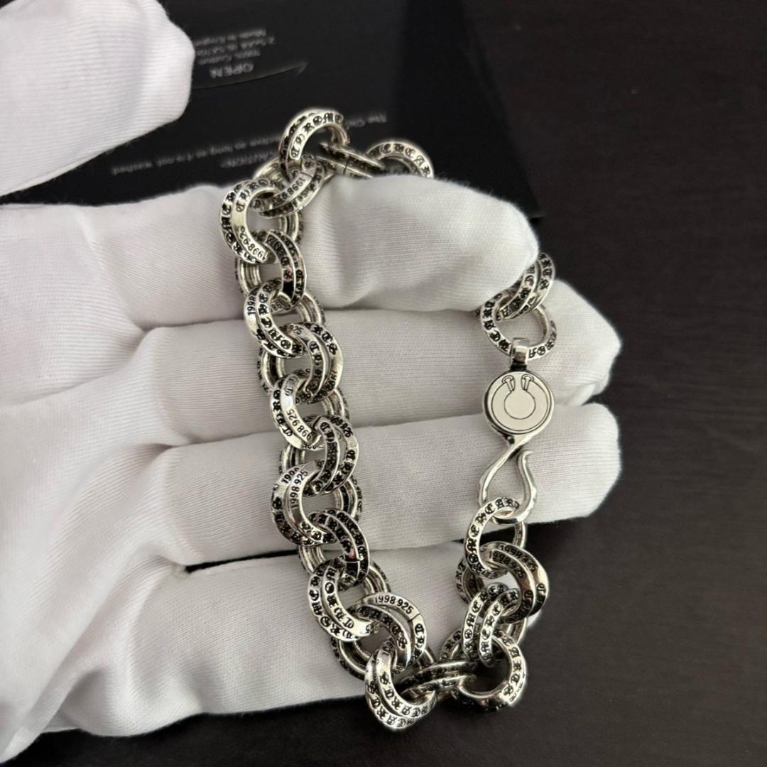 シルバー925 リングチェーンブレスレット