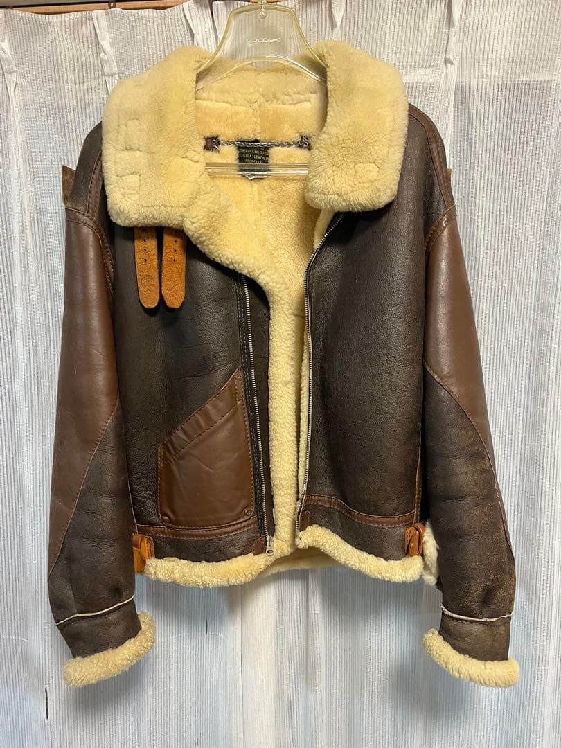 希少 USA INSIGNIA LEATHER WW2 TYPE B-3 44