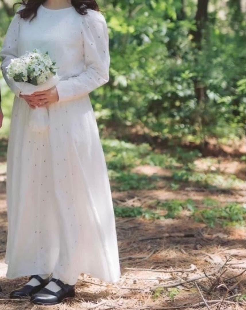 ヌキテパ　白　ワンピース　ドレス　美品