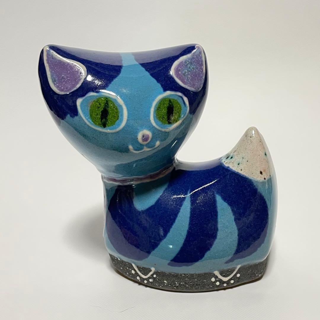 トーマスヘルストロームThomas Hellstrom 青い猫 置物 北欧