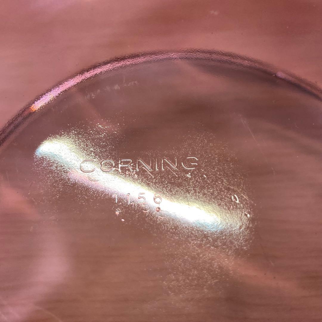 未使用　Iwaki Pyrex Corning ガラス鍋　両手鍋　クランベリー
