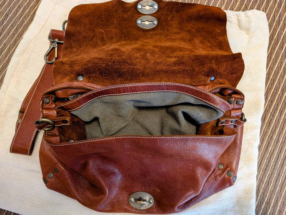 美品 ZANELLATO POSTINA ザネラート メッセンジャーバッグ