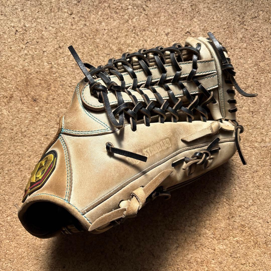 ザナックス　一般硬式　外野手用　グローブ　クリームブラウン×ブラック