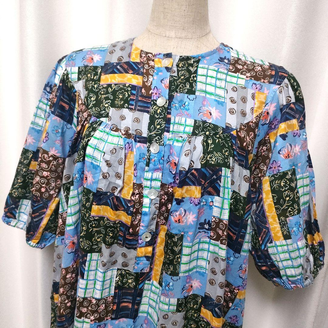 TUNIC 鴨居羊子 総柄 パジャマ プルオーバー