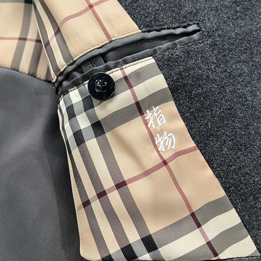 BURBERRY ラムウール コート ダークグレー メンズ L 三陽商会