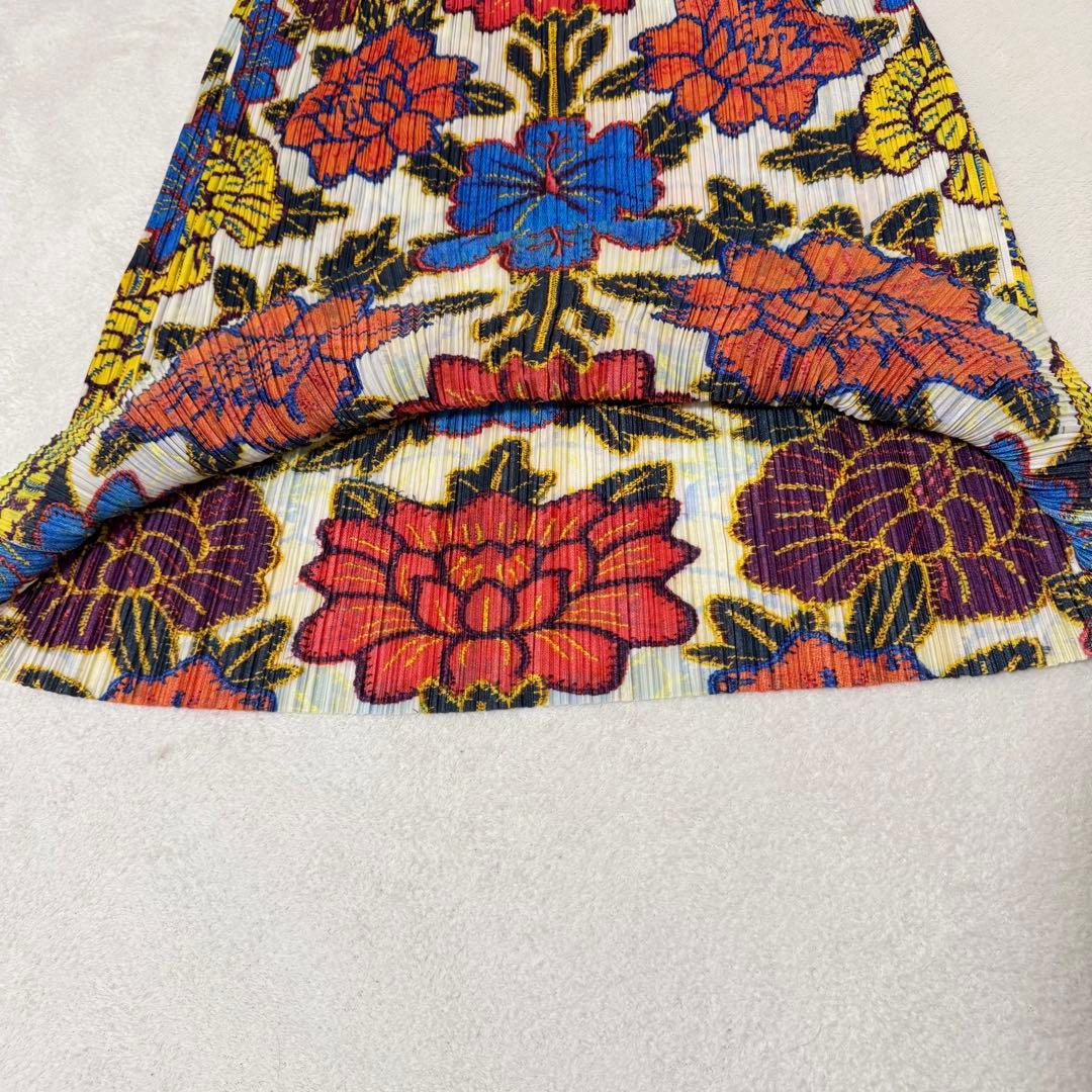 極美品✨PLEATS PLEASE プリーツ　花柄　XLサイズ