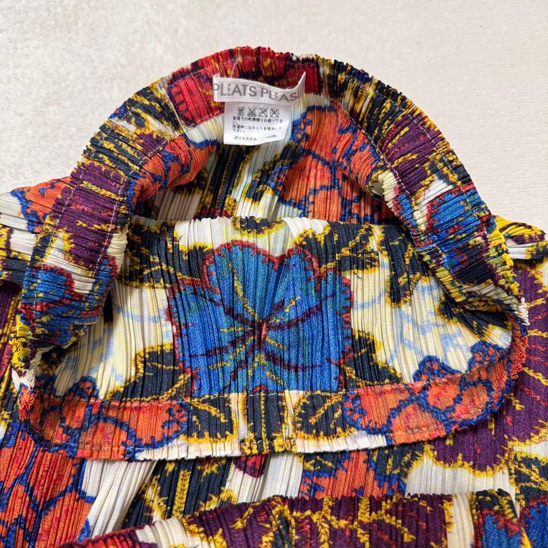 極美品✨PLEATS PLEASE プリーツ　花柄　XLサイズ