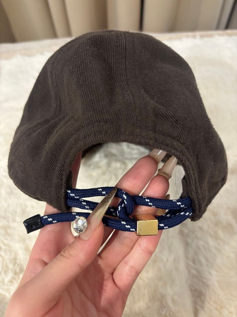 MIU MIU ブラウン デニム ベースボールキャップ