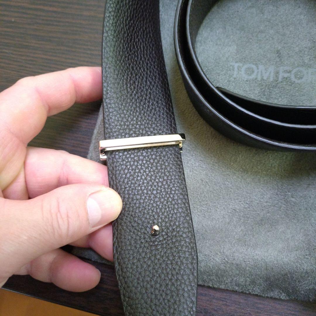 と*の様 TOM FORD 黒レザー ベルト