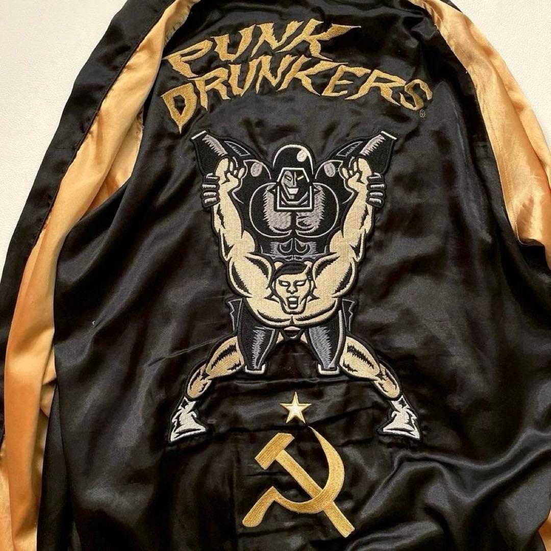 う*隷様 【希少/キン肉マンコラボ】PUNK DRUNKERS スカジャン 刺繍