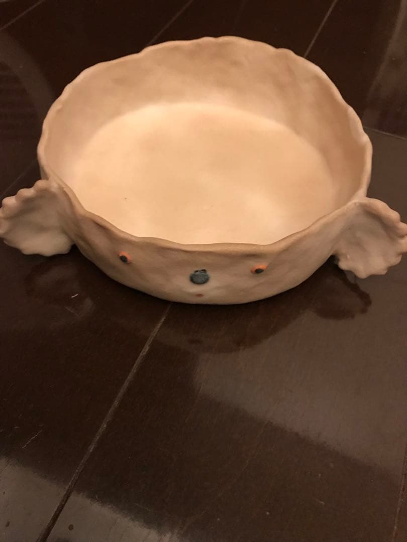 カラフルな点付き陶器ボウル　増田光