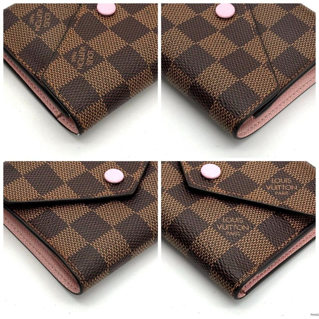 【超美品】ルイヴィトン ポルトフォイユ ヴィクトリーヌ ダミエ 三つ折り財布