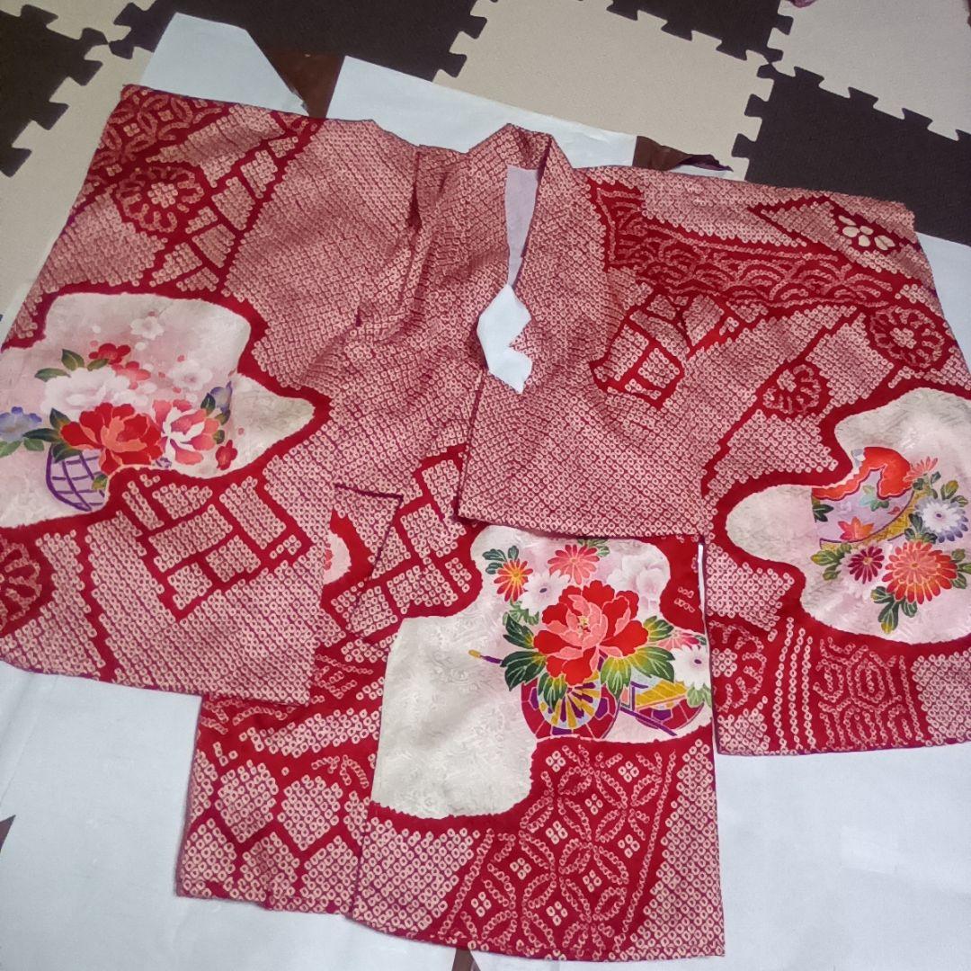 美品【正絹　七五三　三歳】