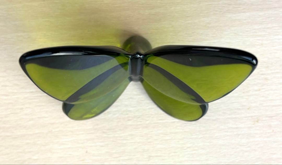 Baccarat ラッキーバタフライ置物 グリーン