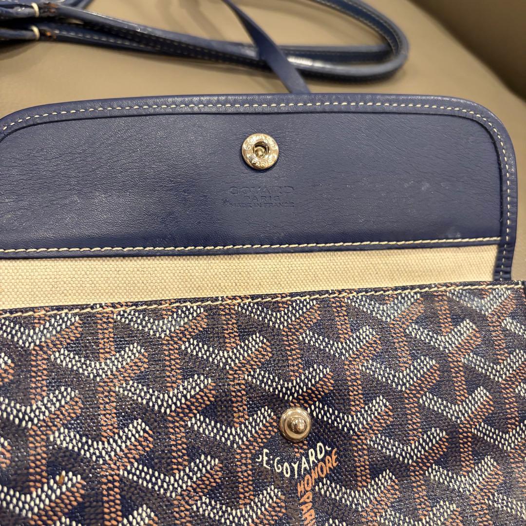 ゴヤール サンルイPM ネイビー ポーチ付き